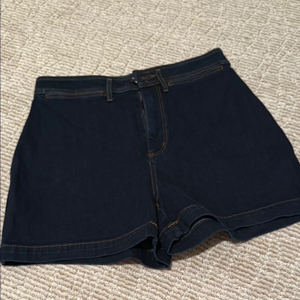 Women's Dark Blue Denim Shorts